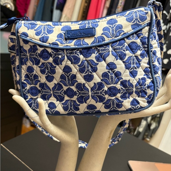 Vera Bradley Handbags - Elegant Blue and White Floral Crossbody/Adjustable Bag